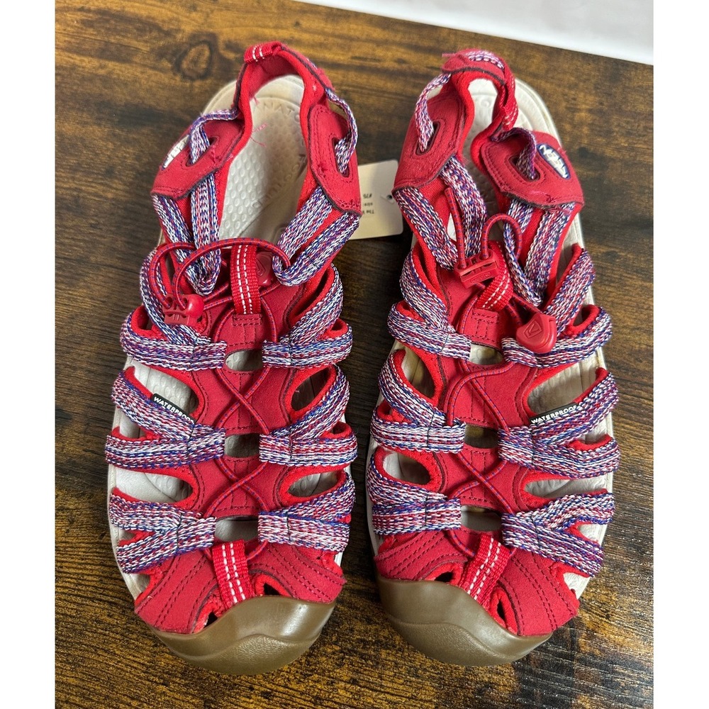 Keen Whisper Closed Toe Sandals Size 11 Anti-Odor Red White & Blue 4th of July - Picture 3 of 11